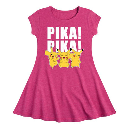 Girls' - Pokémon - Pika! Pika! Fit & Flair Cap Sleeve Dress
