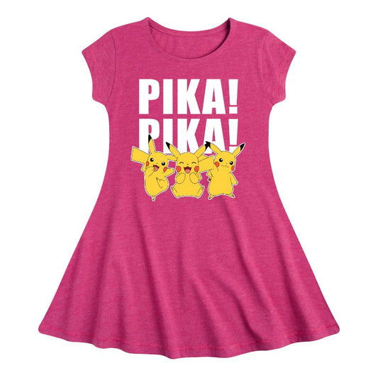 Girls' - Pokémon - Pika! Pika! Fit & Flair Cap Sleeve Dress