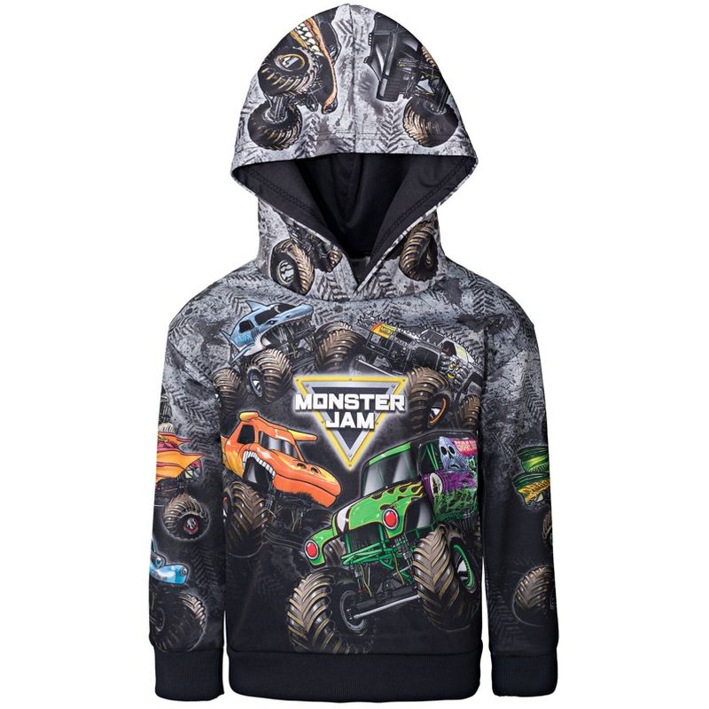 Monster Jam Grave Digger El Toro Loco Megalodon Fleece Pullover Hoodie Toddler