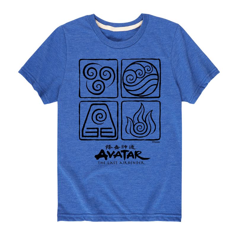 Boys' - Avatar: The Last Airbender - Four Elements Short Sleeve Graphic T-Shirt