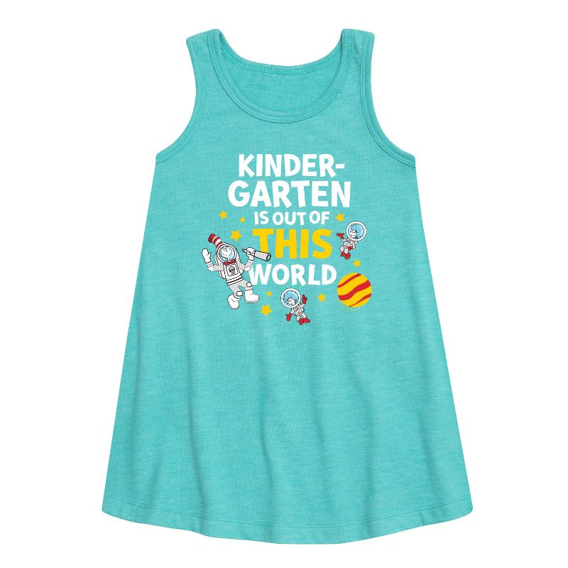 Girls' - Dr. Seuss - Kindergarten Out of This World Graphic Sleeveless Aline Dress