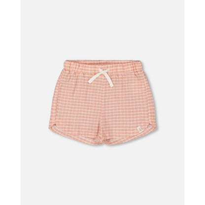 Deux par Deux Girl Crinkle Short وردي فاتح قديم