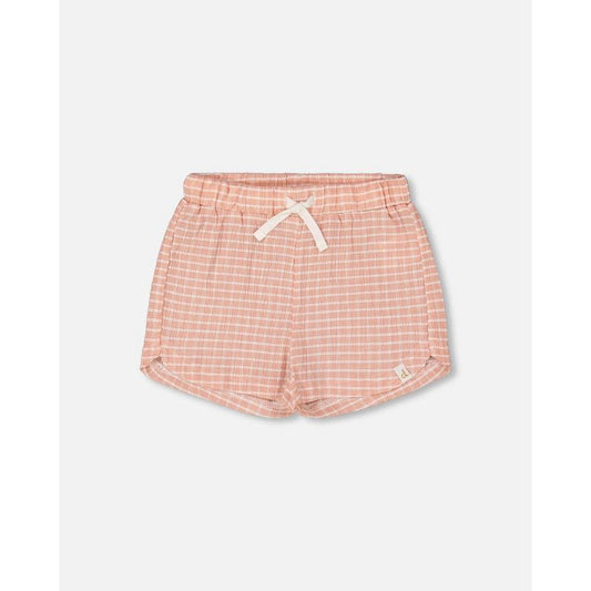 Deux par Deux Girl Crinkle Short وردي فاتح قديم