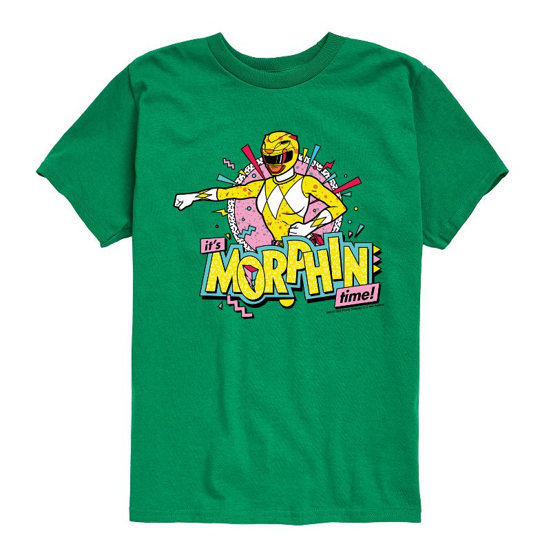 Boys' - Power Rangers - Morphin Time Yellow Short Sleeve Graphic T-Shirt