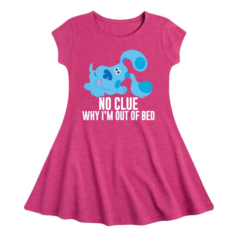 Girls' - Blue's Clues & You! - No Clue Why I'm Out Of Bed Fit & Flair Cap Sleeve Dress