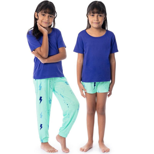 Fruit of the Loom Girls Loose Fit 3-Piece Pajama Set
