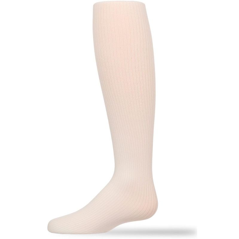 Memoi Girls' Opaque Fine Ribbed Nylon Tights