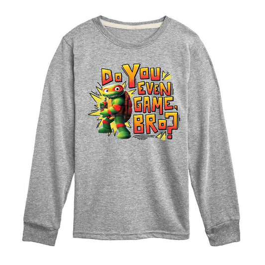 تي شيرت جرافيكي بأكمام طويلة من Teenage Mutant Ninja Turtles للأولاد - Battle Tycoon Do You Even Game Bro