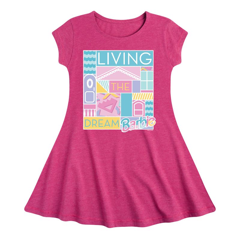 Girls' - Barbie - Living The Dream Fit & Flair Cap Sleeve Dress