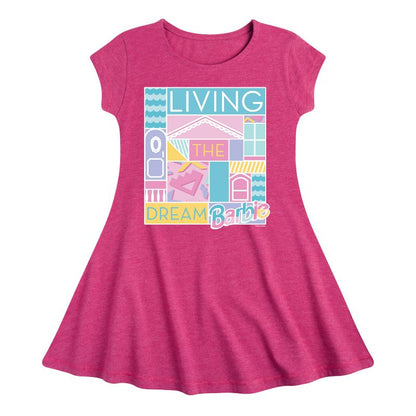 Girls' - Barbie - Living The Dream Fit & Flair Cap Sleeve Dress