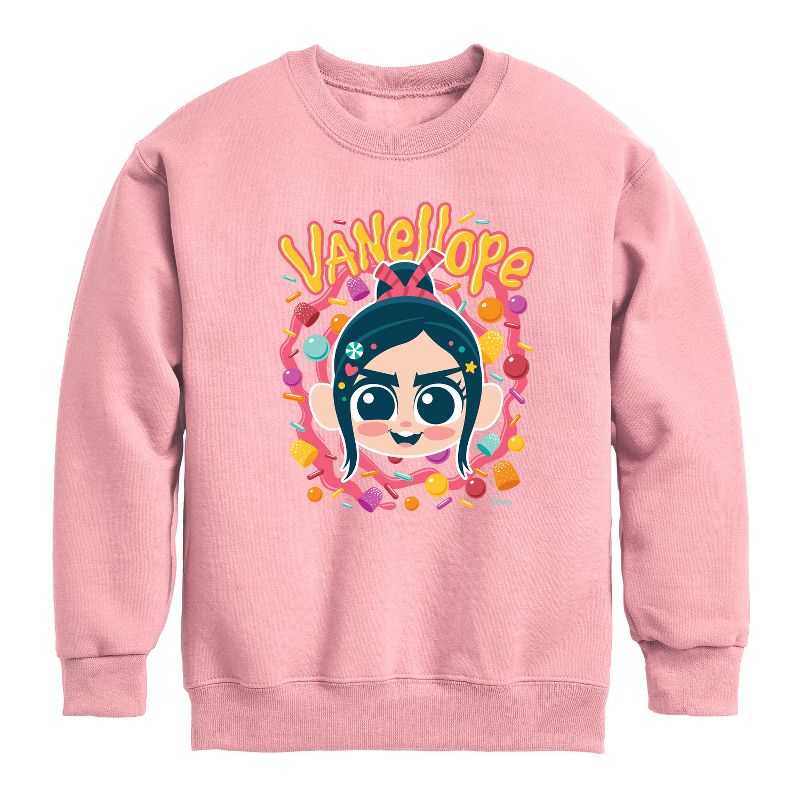Boys' - Disney - Vanellope & Candy Graphic Long Sleeve Fleece Sweatshirt