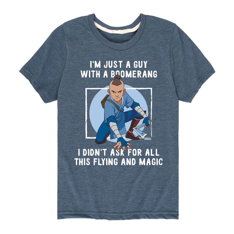 Boys' - Avatar: The Last Airbender - Sokka Just A Guy With a Boomerang Short Sleeve Graphic T-Shirt
