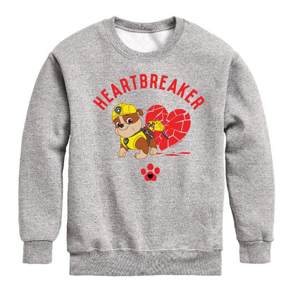 Boys' - Paw Patrol - Valentine's Heartbreaker Graphic Long Sleeve Fleece Sweatshirt