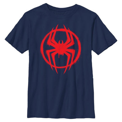 Boys Marvel: Spider-Man: Across the Spider-Verse Graffiti Red Logo T Shirt