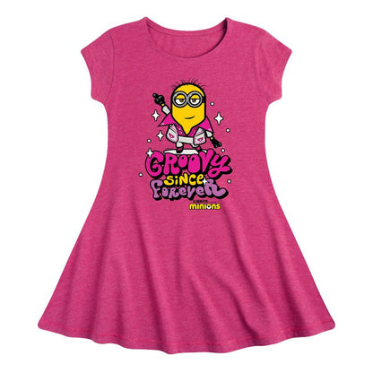 Girls' - Despicable Me Minions - Groovy Since Forever Fit & Flair Cap Sleeve Dress