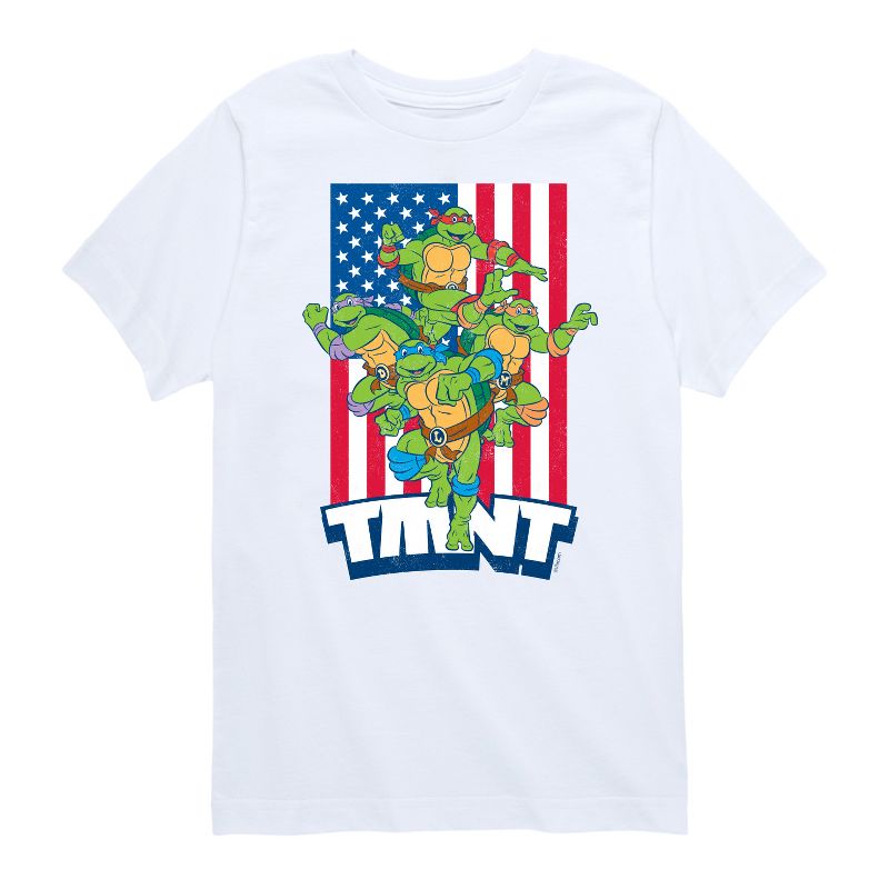 تي شيرت جرافيكي بأكمام قصيرة للأولاد من Teenage Mutant Ninja Turtles - USA Turtles