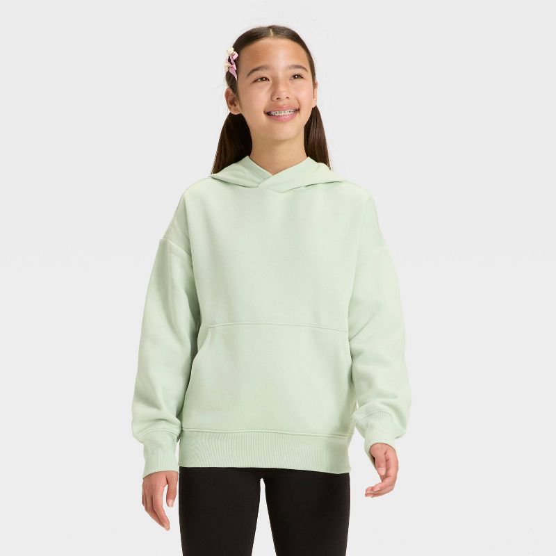 سويت شيرت بقلنسوة من الصوف كبير الحجم للبنات - art class™