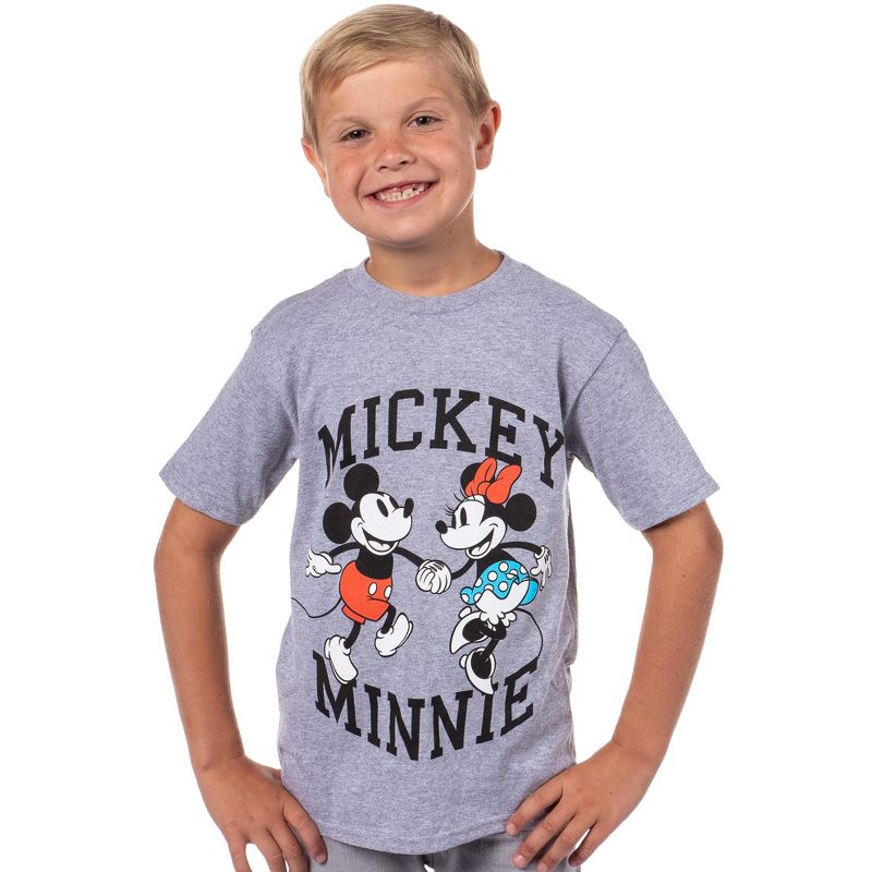 Disney Mickey Mouse Little Boys' Minnie And Mickey Holding Hands Kids T-Shirt