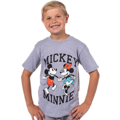 Disney Mickey Mouse Little Boys' Minnie And Mickey Holding Hands Kids T-Shirt