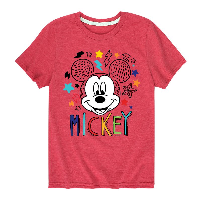 Boys' - Disney - Mickey Sketch Pattern Short Sleeve Graphic T-Shirt
