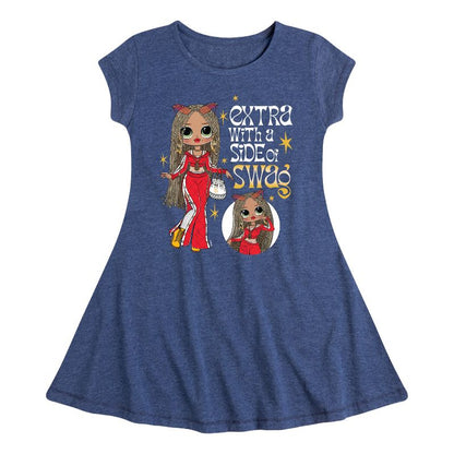 Girls' - LOL Surprise! - Extra w/ a Side of Swag Fit & Flair Cap Sleeve Dress