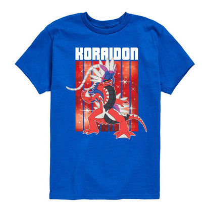 تي شيرت جرافيكي بأكمام قصيرة من بوكيمون - أسطورة كورايدون للأولاد