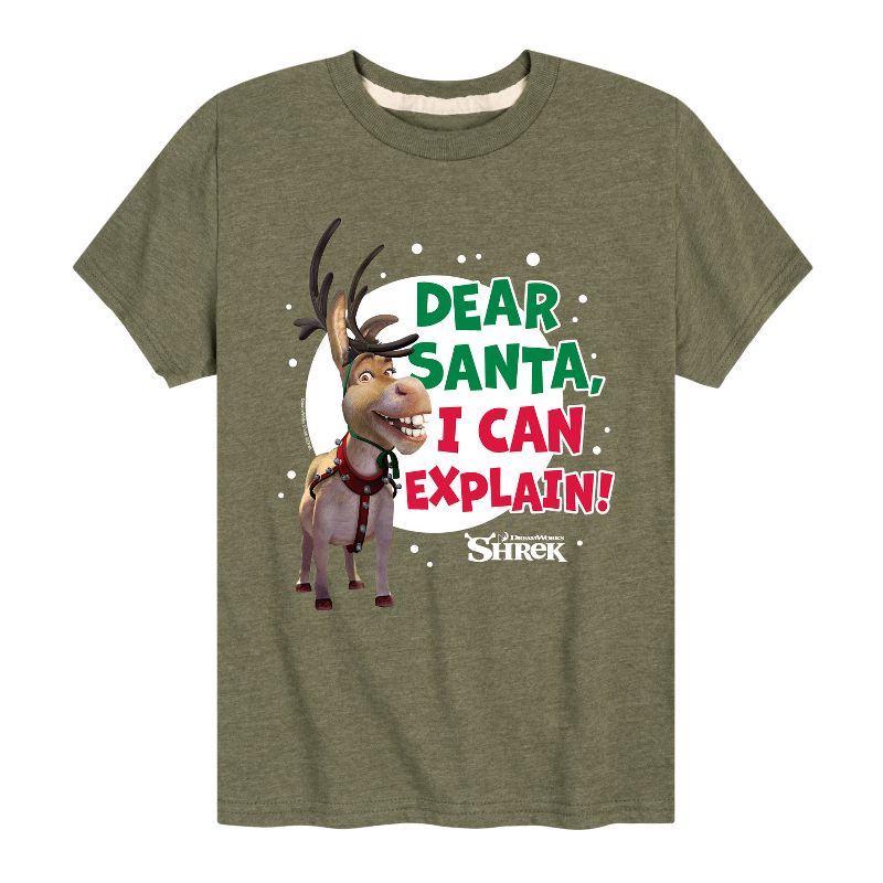 Boys' - Shrek - Dear Santa I Can Explain Short Sleeve Graphic T-Shirt