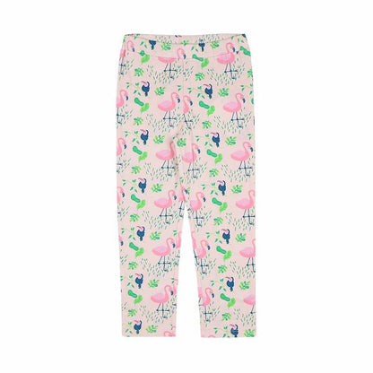 Ola! Otter Girl Leggings - Flamingo Forest