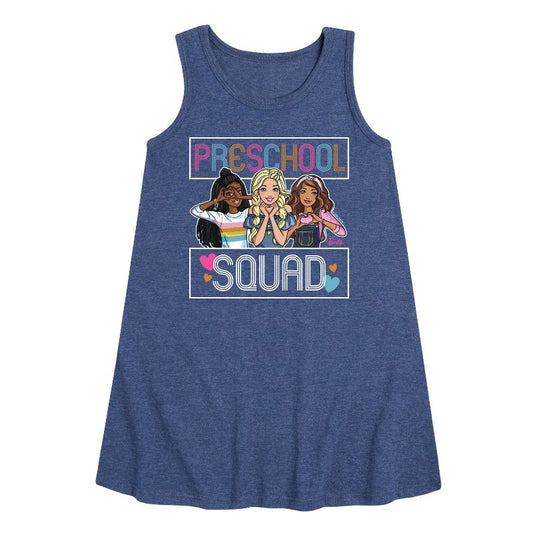 Girls' - Barbie - Back To School Graphic Sleeveless Aline Dress