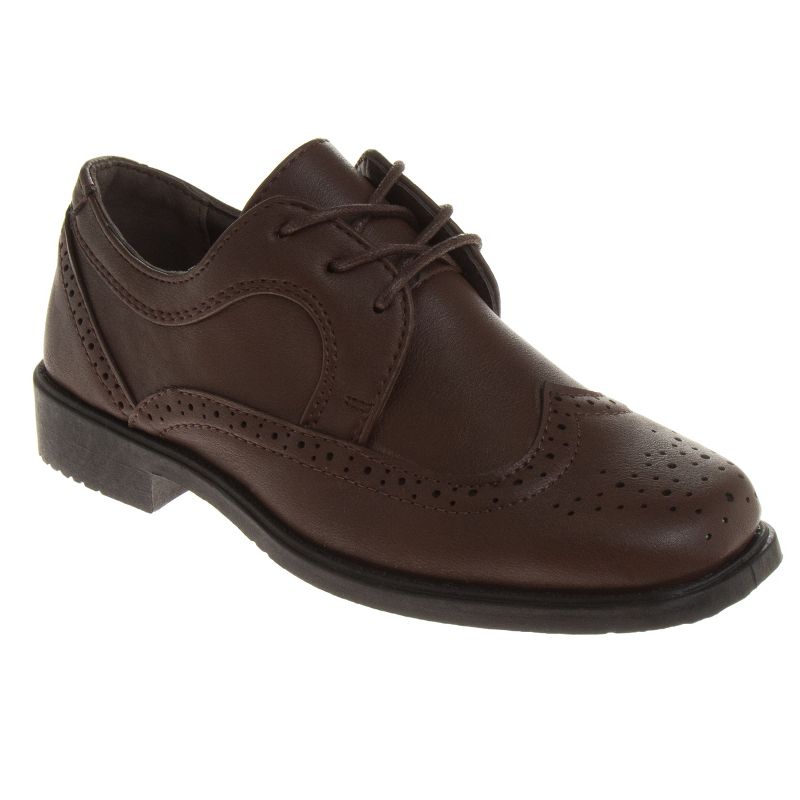 Josmo Boys/Girls Wingtip Oxford Lace Up Dress Shoes