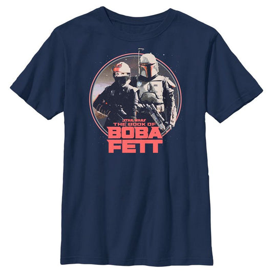 تي شيرت كلاسيكي دائري للأولاد من Star Wars: The Book of Boba Fett Fennec and Boba