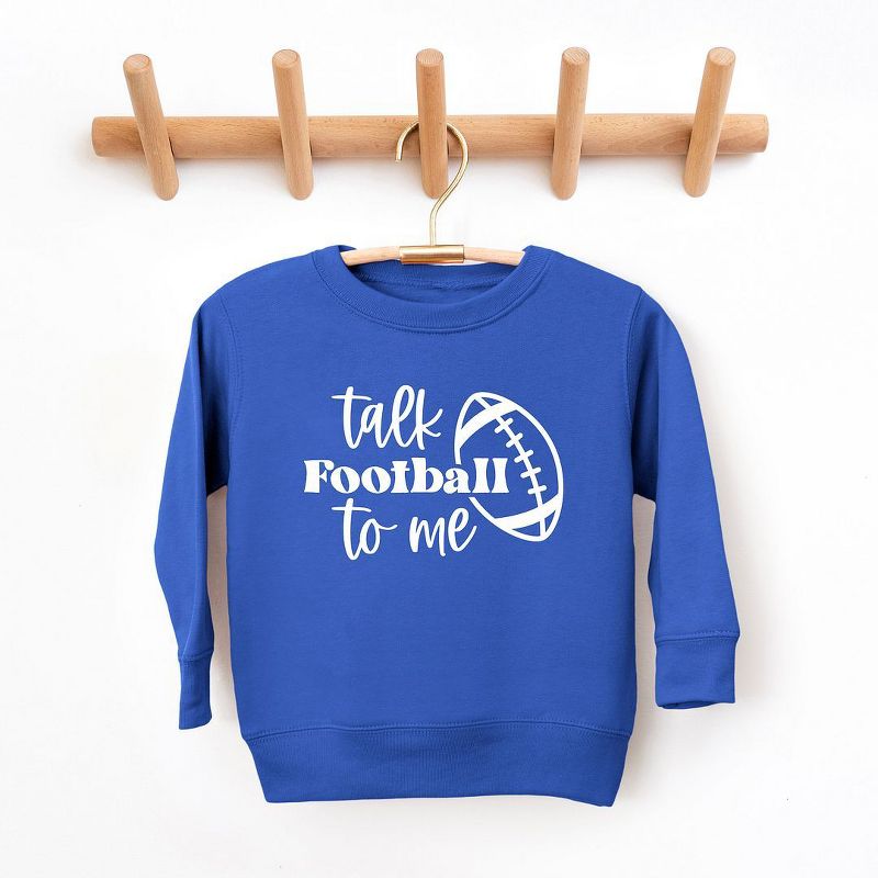 The Juniper Shop Talk Football To Me Ball Toddler Graphic Sweatshirt