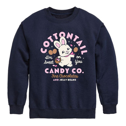 Boys' - Instant Message - Cottontail Candy Co. Graphic Long Sleeve Fleece Sweatshirt