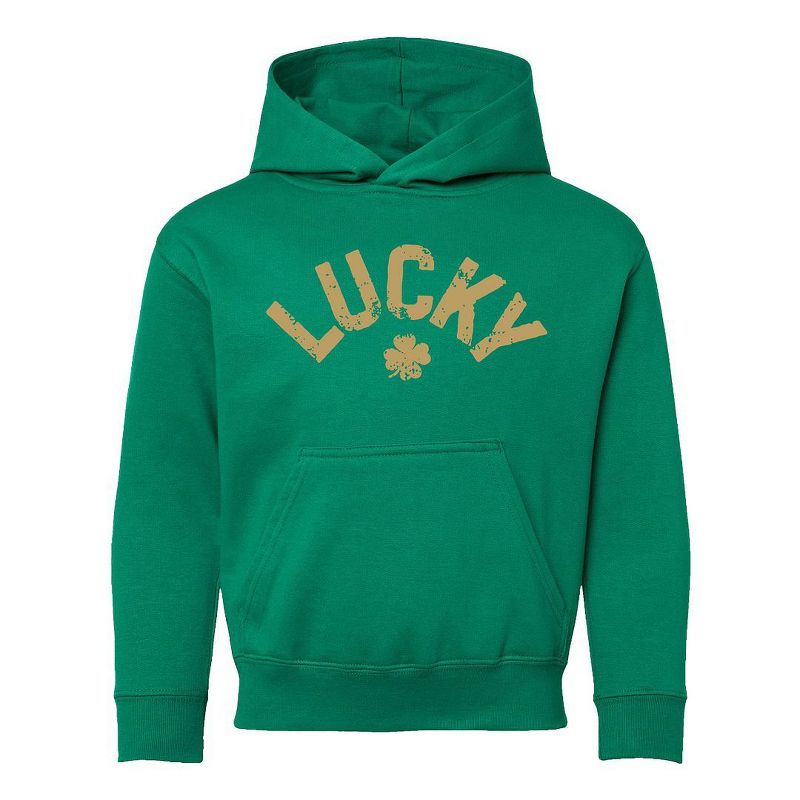 The Juniper Shop Lucky Arched Distressed Youth Graphic Hoodie