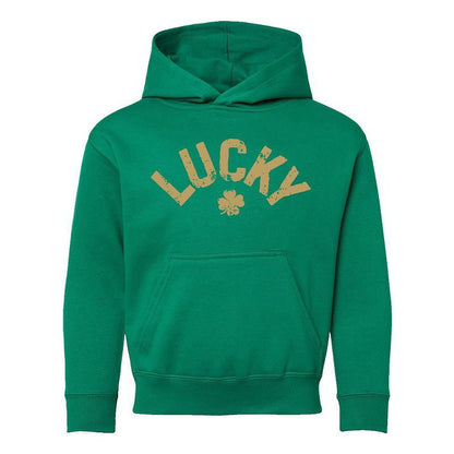 The Juniper Shop Lucky Arched Distressed Youth Graphic Hoodie