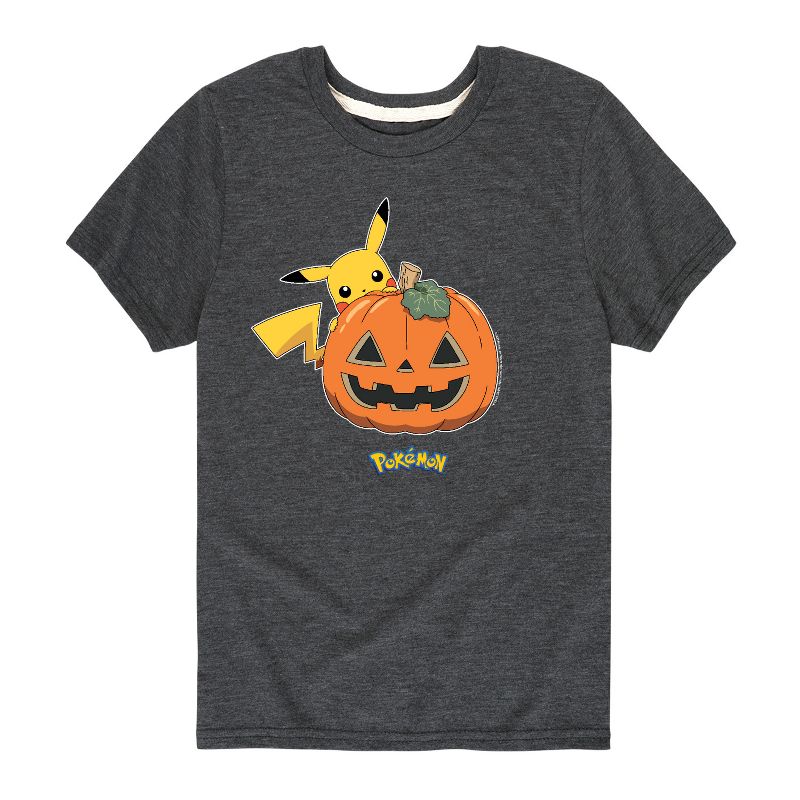 تي شيرت جرافيكي بأكمام قصيرة للأولاد - بوكيمون - بيكاتشو هالوين جاك أو لانترن