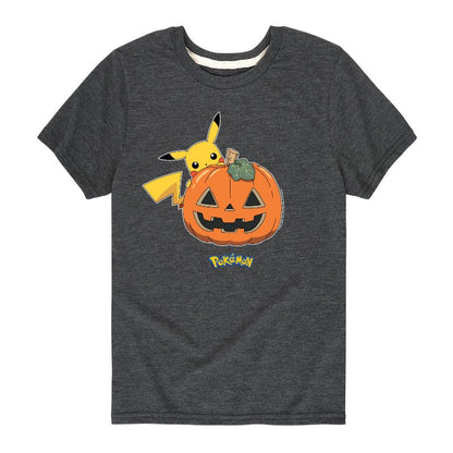 تي شيرت جرافيكي بأكمام قصيرة للأولاد - بوكيمون - بيكاتشو هالوين جاك أو لانترن