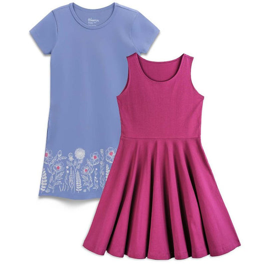 Mightly Girls Fair Trade Organic Cotton Short Sleeve Dresses 2-pack