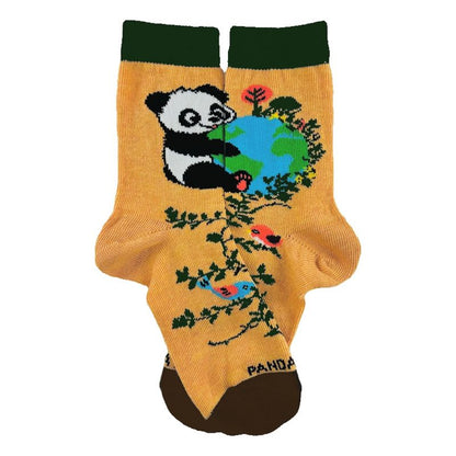 Panda Hugging Earth Socks from the Sock Panda (Ages 3-7)