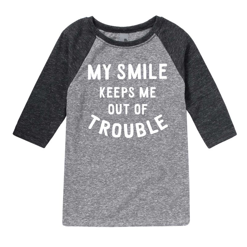 Boys' - Instant Message - My Smile Trouble Raglan Graphic T-Shirt