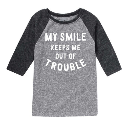 Boys' - Instant Message - My Smile Trouble Raglan Graphic T-Shirt