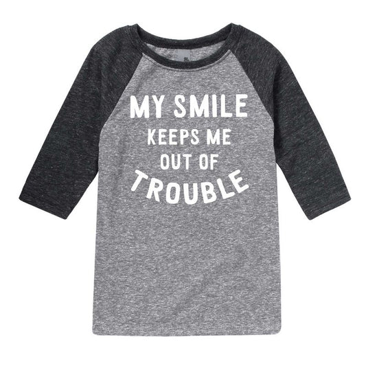 Boys' - Instant Message - My Smile Trouble Raglan Graphic T-Shirt