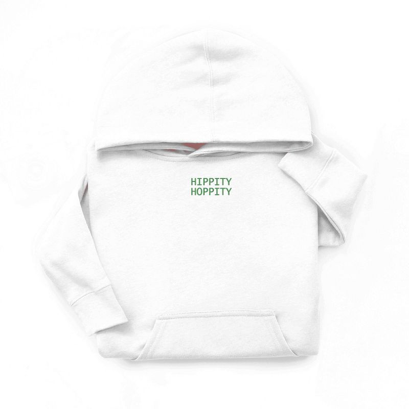The Juniper Shop Embroidered Hippity Hoppity Stacked Youth Hoodie