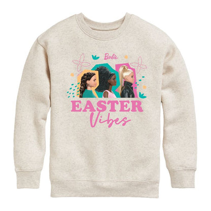 Boys' - Barbie - Easter Vibes Graphic Long Sleeve Fleece Sweatshirt