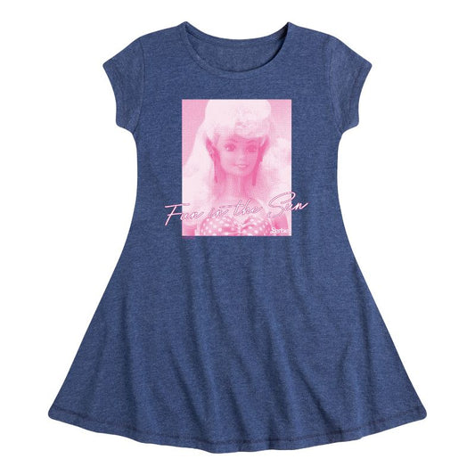 Girls' - Barbie - Fun In The Sun Fit & Flair Cap Sleeve Dress
