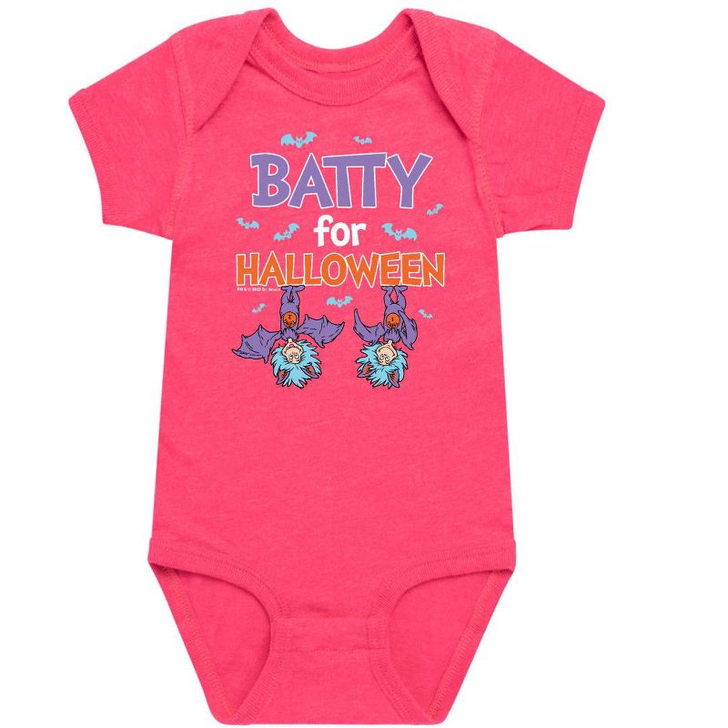 Boys' - Dr. Seuss - Batty For Halloween Thing 1 and Thing 2 Baby One Piece