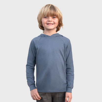 City Threads Boys Medium-Weight Long Sleeve Hooded Tee with Cuffs - 100% Cotton - USA-Made