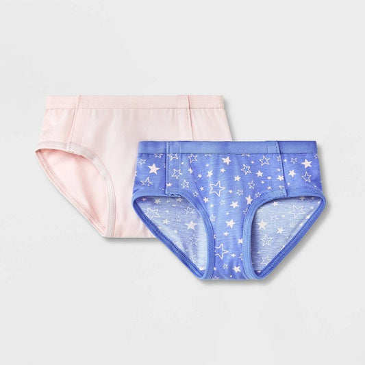 Girls' Adaptive 2pk Star Briefs - Cat & Jack™ Pink