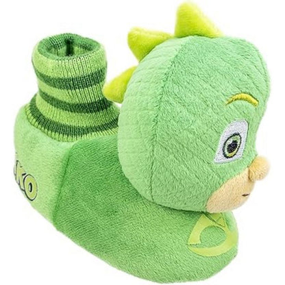 PJ Masks Little Kids' Head-on-top Gekko Socktop Slippers
