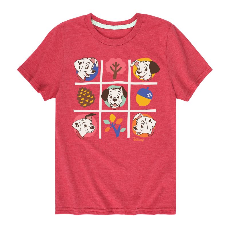 Boys' - 101 Dalmatians - Tic Tac Toe Grid of Puppies Short Sleeve Graphic T-Shirt